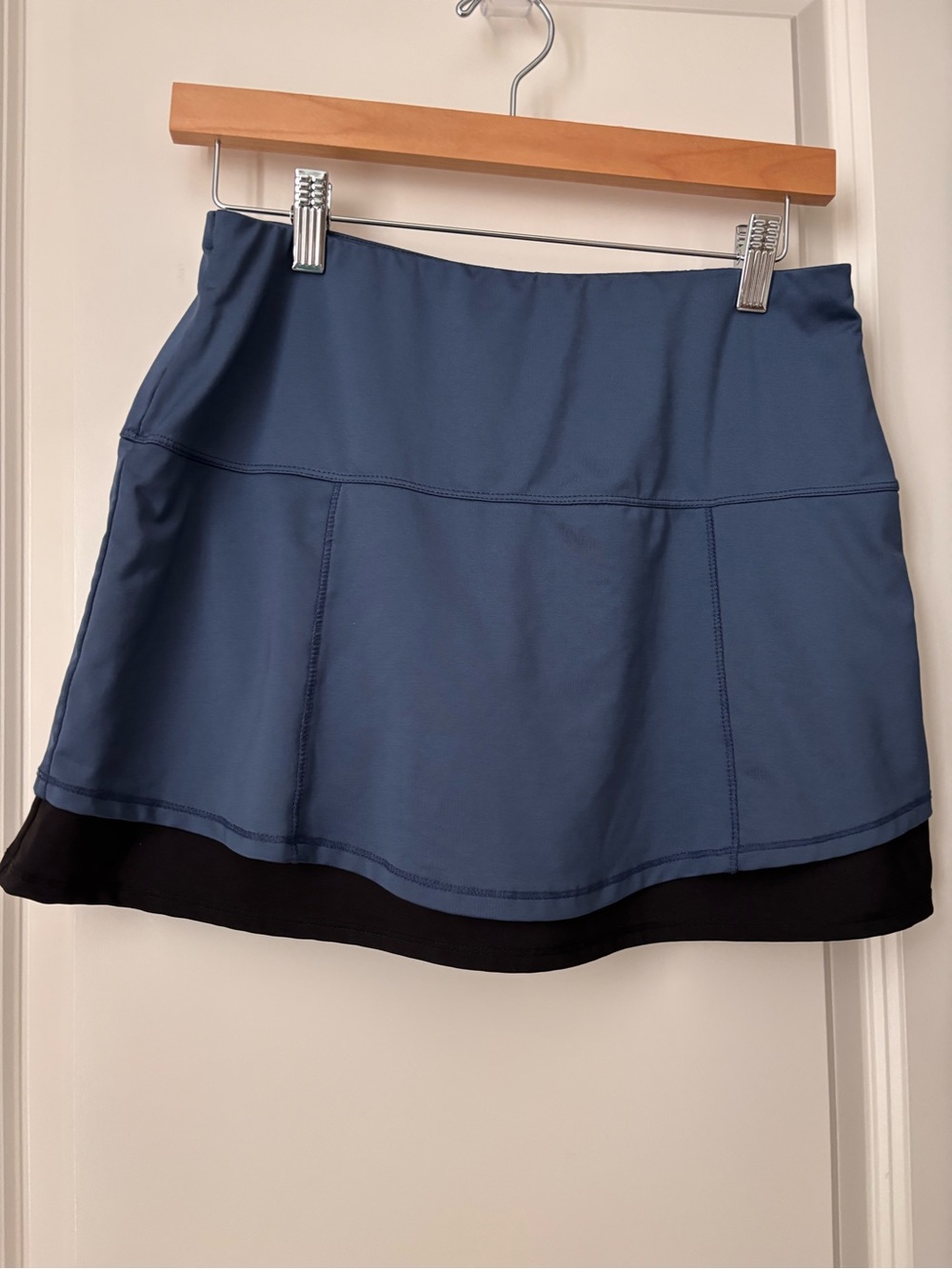 Lucky in Love Steel Blue Skater Skirt with Black Undershort